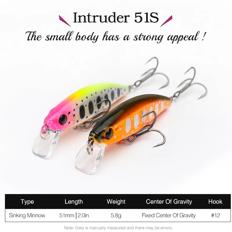 TSURINOYA 10PCS 51mm 5.8g Intr - đánh giá và giá Fishing Equipment Kit