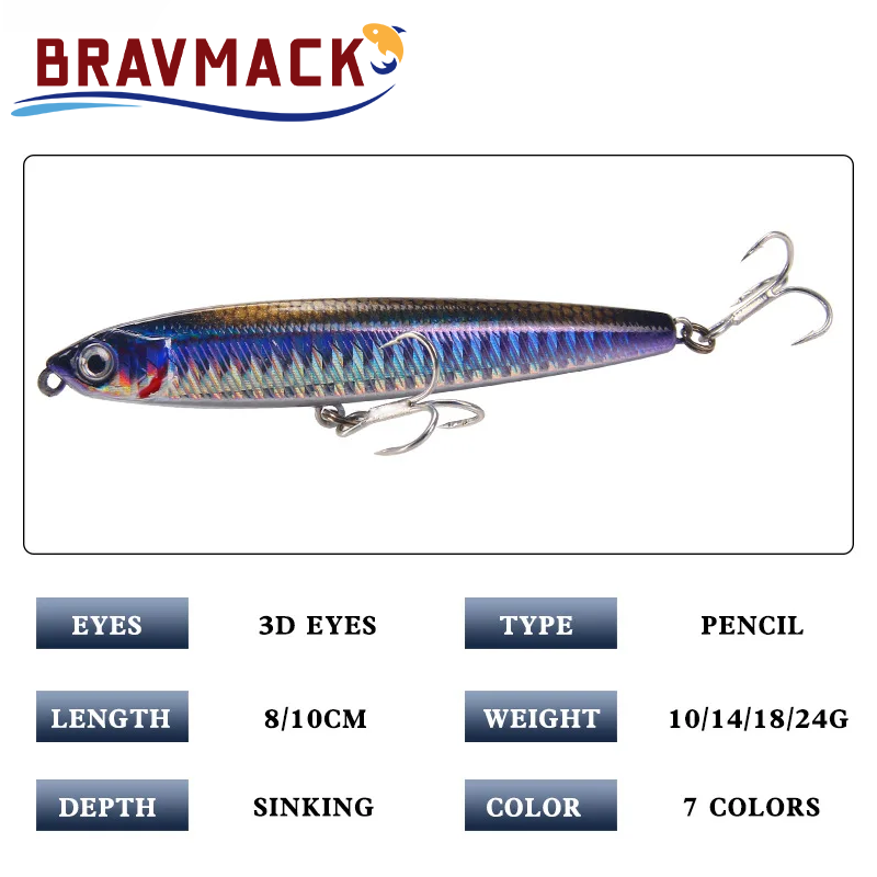 4pcs Professional Sinking Penc - đánh giá và giá Fishing Equipment Kit